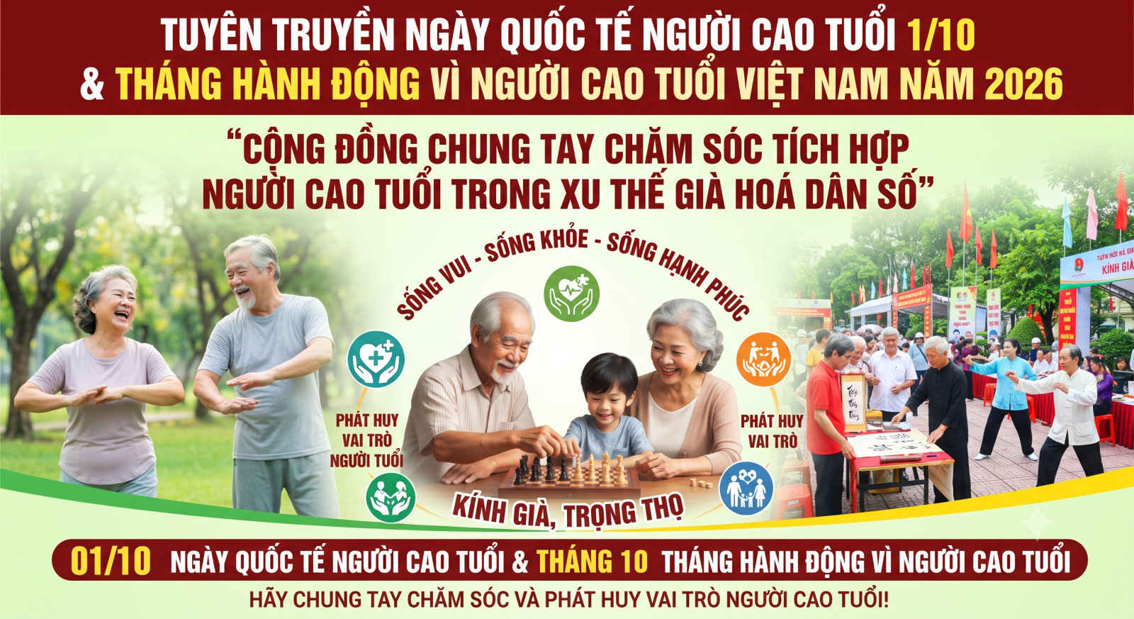 HƯỞNG ỨNG NGÀY QUỐC TẾ NGƯỜI CAO TUỔI 01/10: PHÁT HUY TRUYỀN THỐNG “KÍNH LÃO, TRỌNG THỌ”