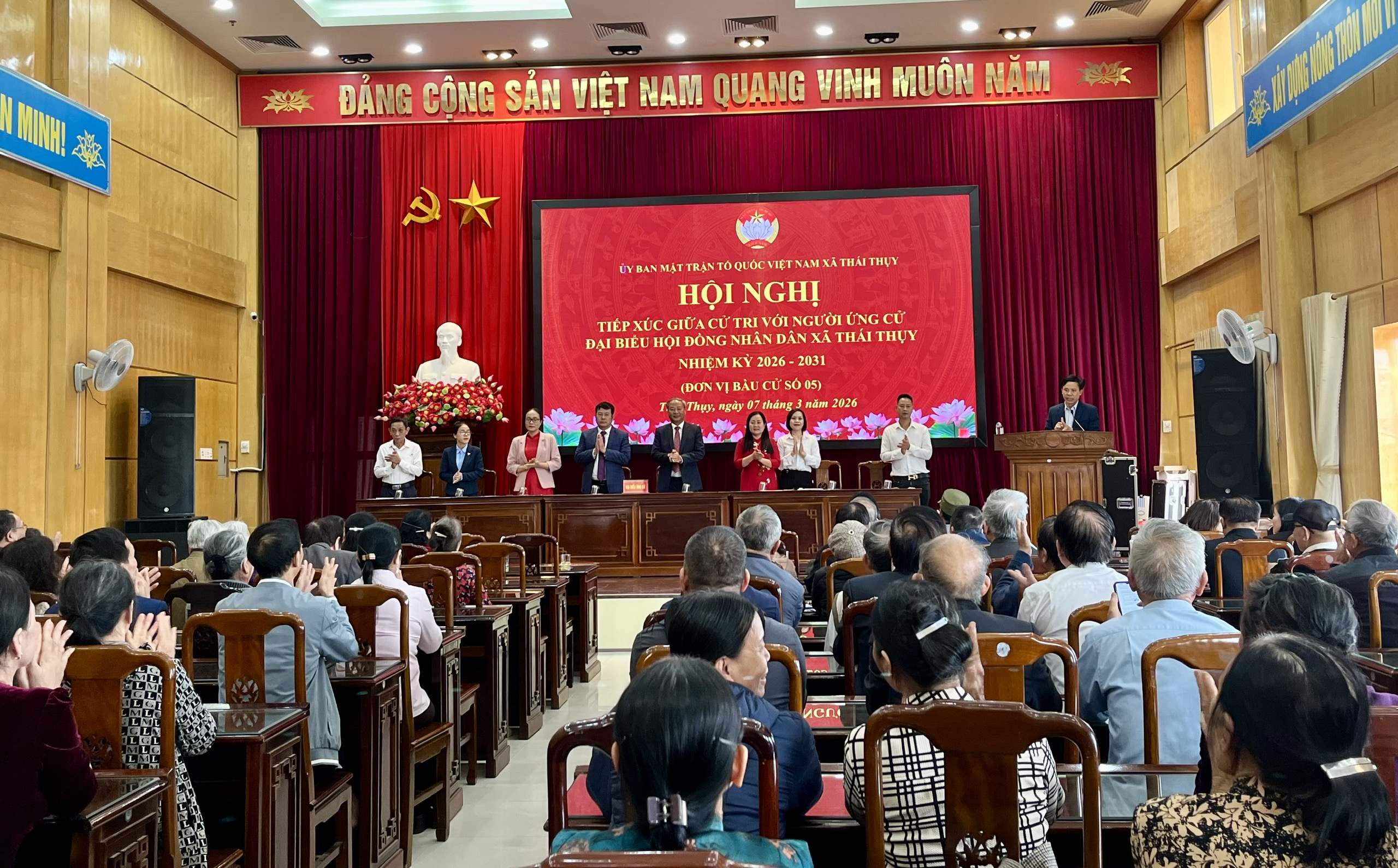 Hội nghị tiếp xúc cử tri với những người ứng cử đại biểu HĐND xã Thái Thụy nhiệm kỳ 2026 – 2031 (Đơn vị Bầu cử số 05)