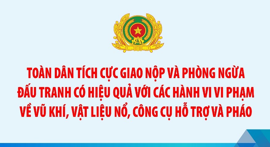 Thực hiện nghiêm Luật số 42 và Nghị định 137; phòng ngừa, đấu tranh với hoạt động mua bán, tàng trữ, sử dụng vũ khí, công cụ hỗ trợ, vật liệu nổ và pháo trái pháp luật trên địa bàn tỉnh Hưng Yên