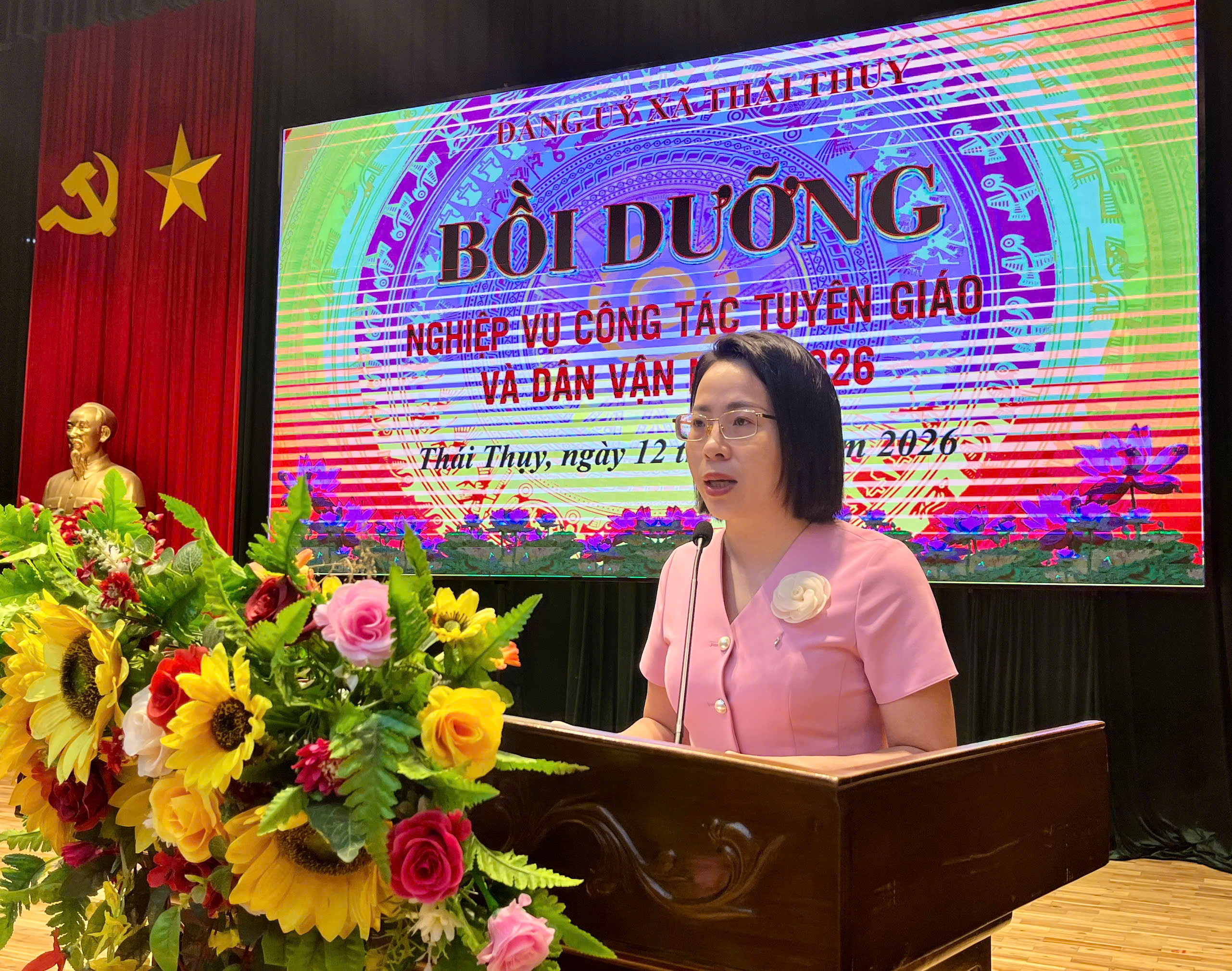 Đảng ủy xã Thái Thụy tổ chức lớp bồi dưỡng nghiệp vụ công tác tuyên giáo và dân vận năm 2026