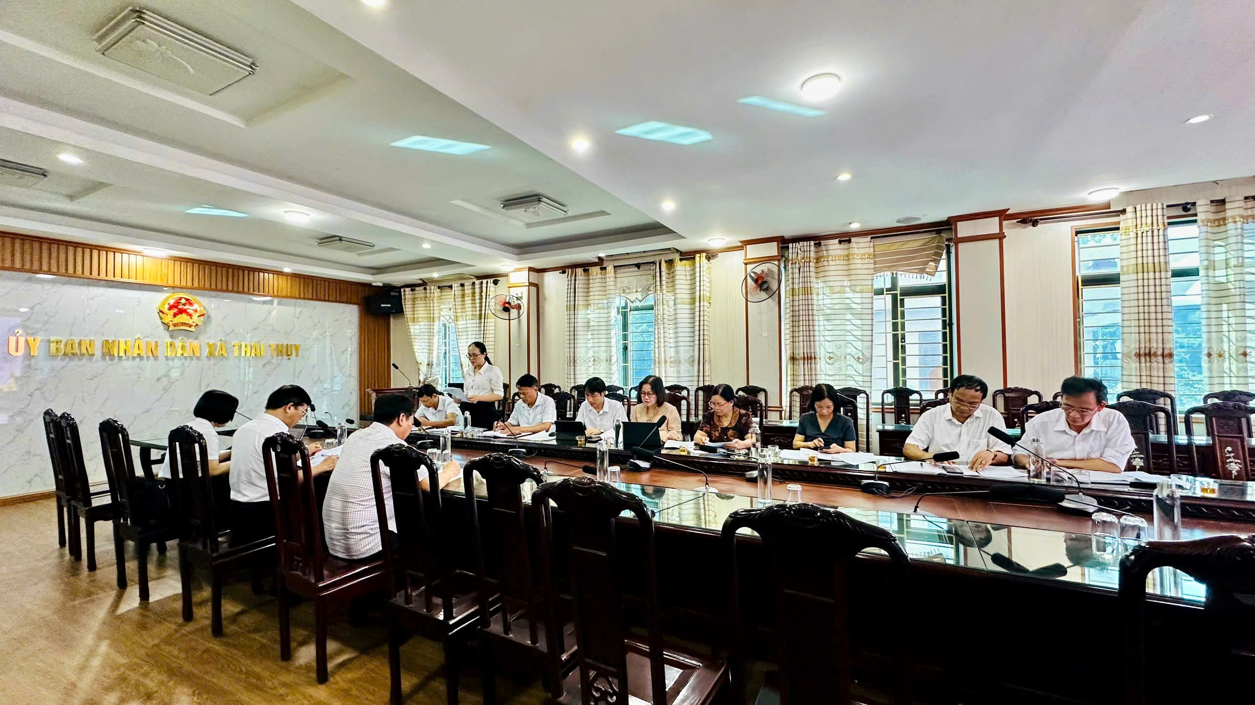 Xã Thái Thụy làm việc với Đoàn kiểm tra về sắp xếp, vận hành các cơ sở giáo dục