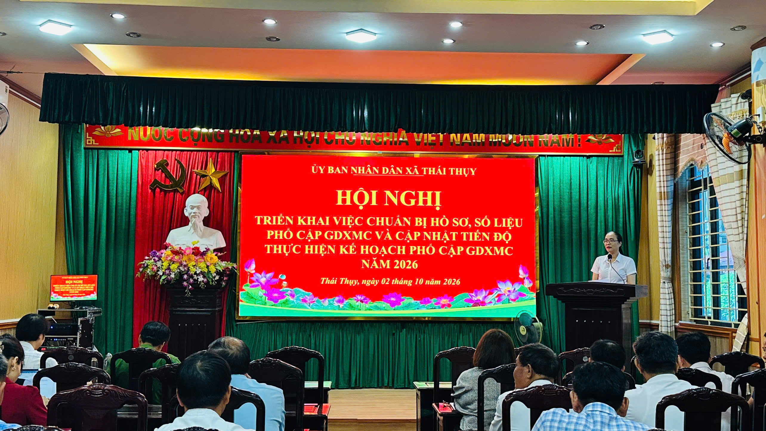 Xã Thái Thuỵ triển khai công tác chuẩn bị hồ sơ, biểu mẫu phục vụ kiểm tra, cập nhật tiến độ phổ cập giáo dục, xóa mù chữ năm 2026