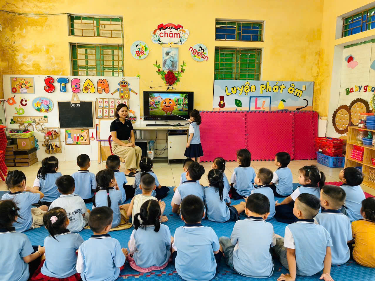 Trường Mầm non Thái Thụy 2 xây dựng môi trường học tập an toàn, thân thiện, phát huy tính sáng tạo của trẻ