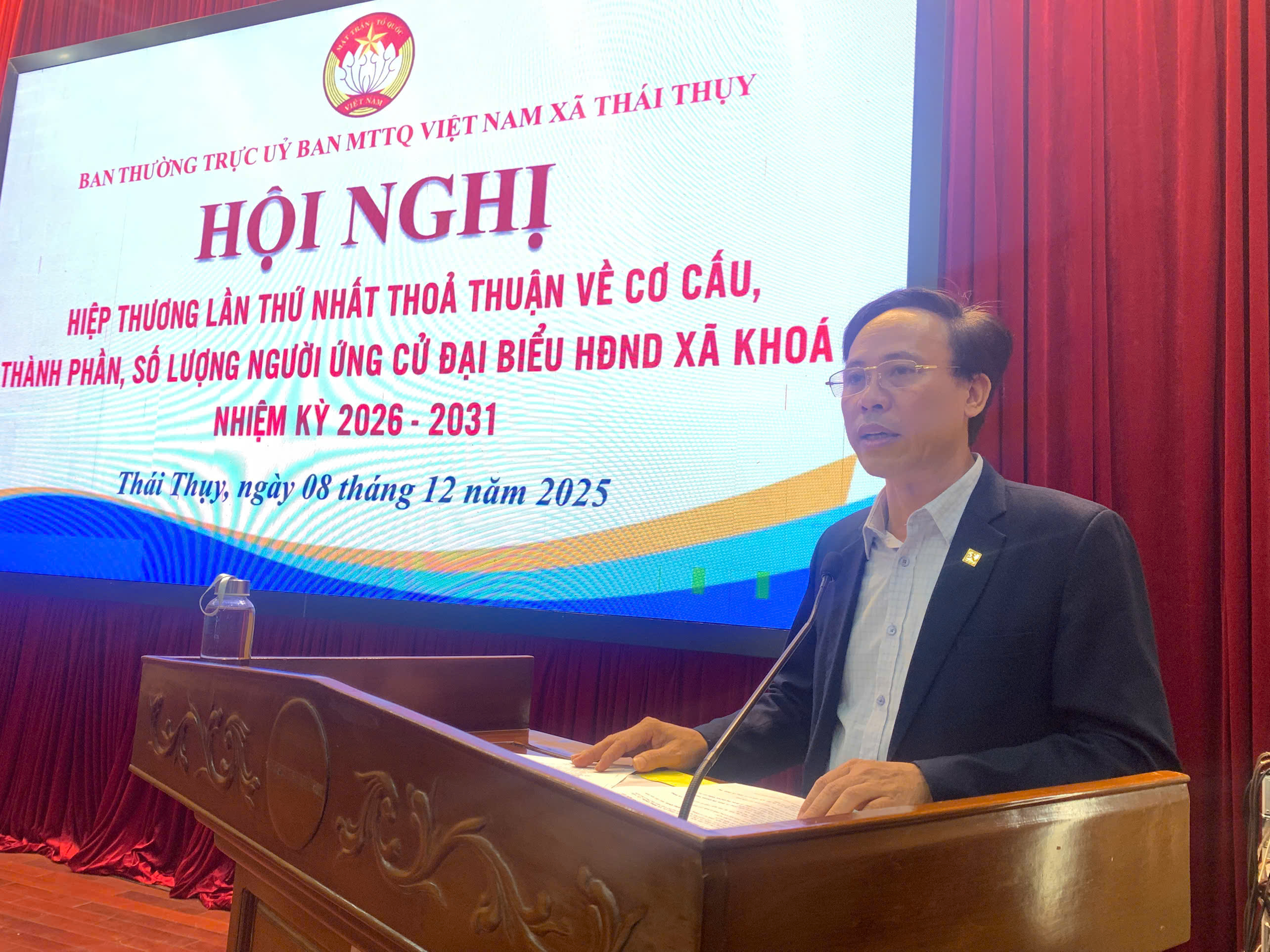 Xã Thái Thụy: Hội nghị hiệp thương lần thứ nhất chuẩn bị công tác bầu cử đại biểu Hội đồng nhân dân xã nhiệm kỳ 2026 - 2031