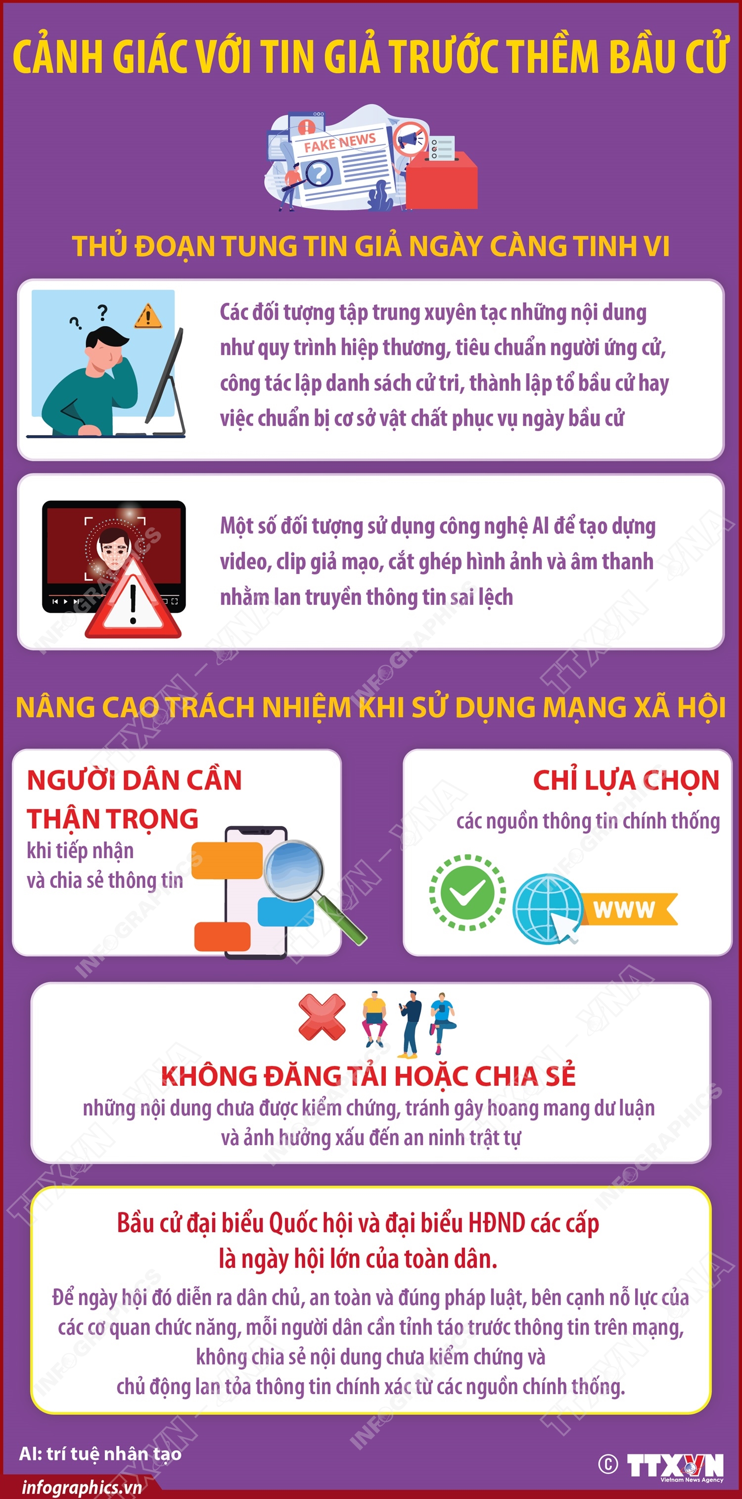 Cảnh giác với tin giả trước thềm bầu cử