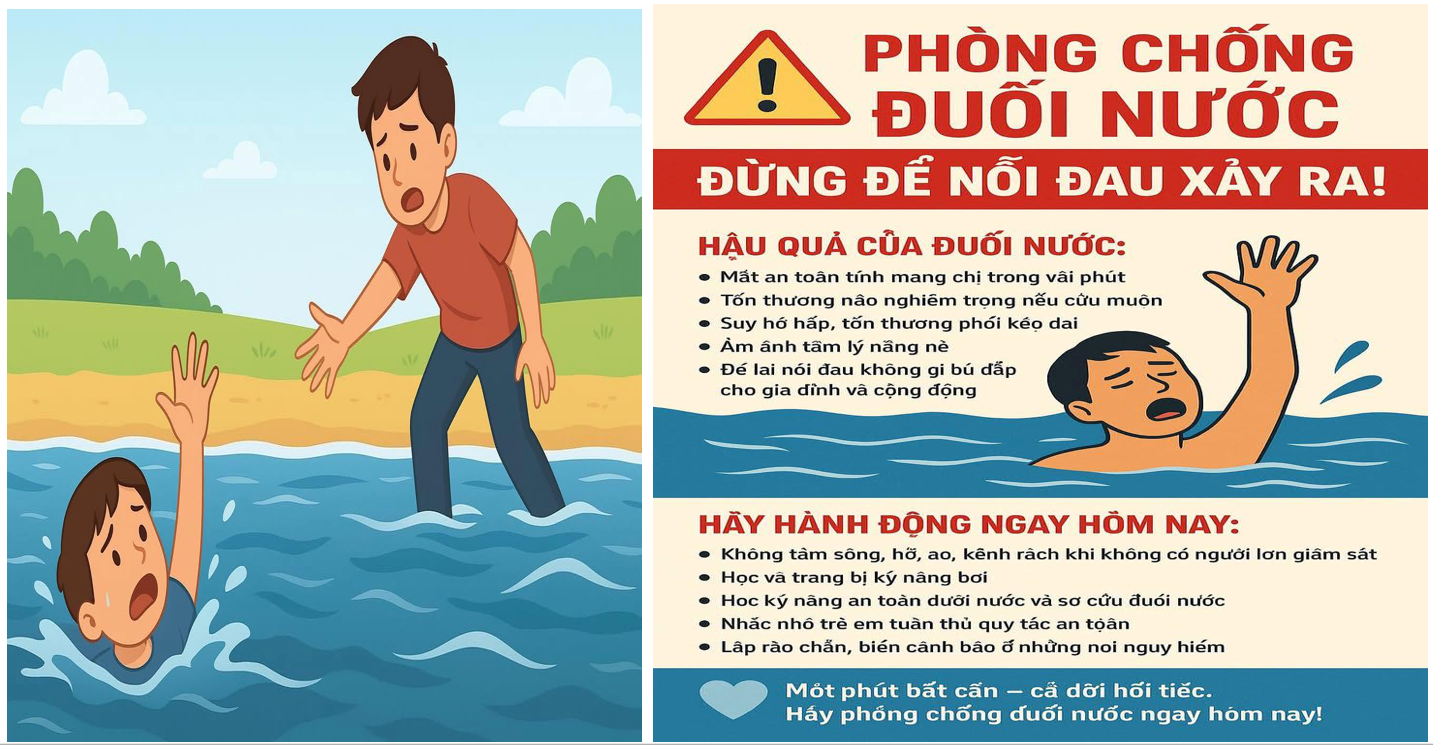 BÀI TUYÊN TRUYỀN PHÒNG, CHỐNG ĐUỐI NƯỚC TRẺ EM MÙA HÈ 2026
