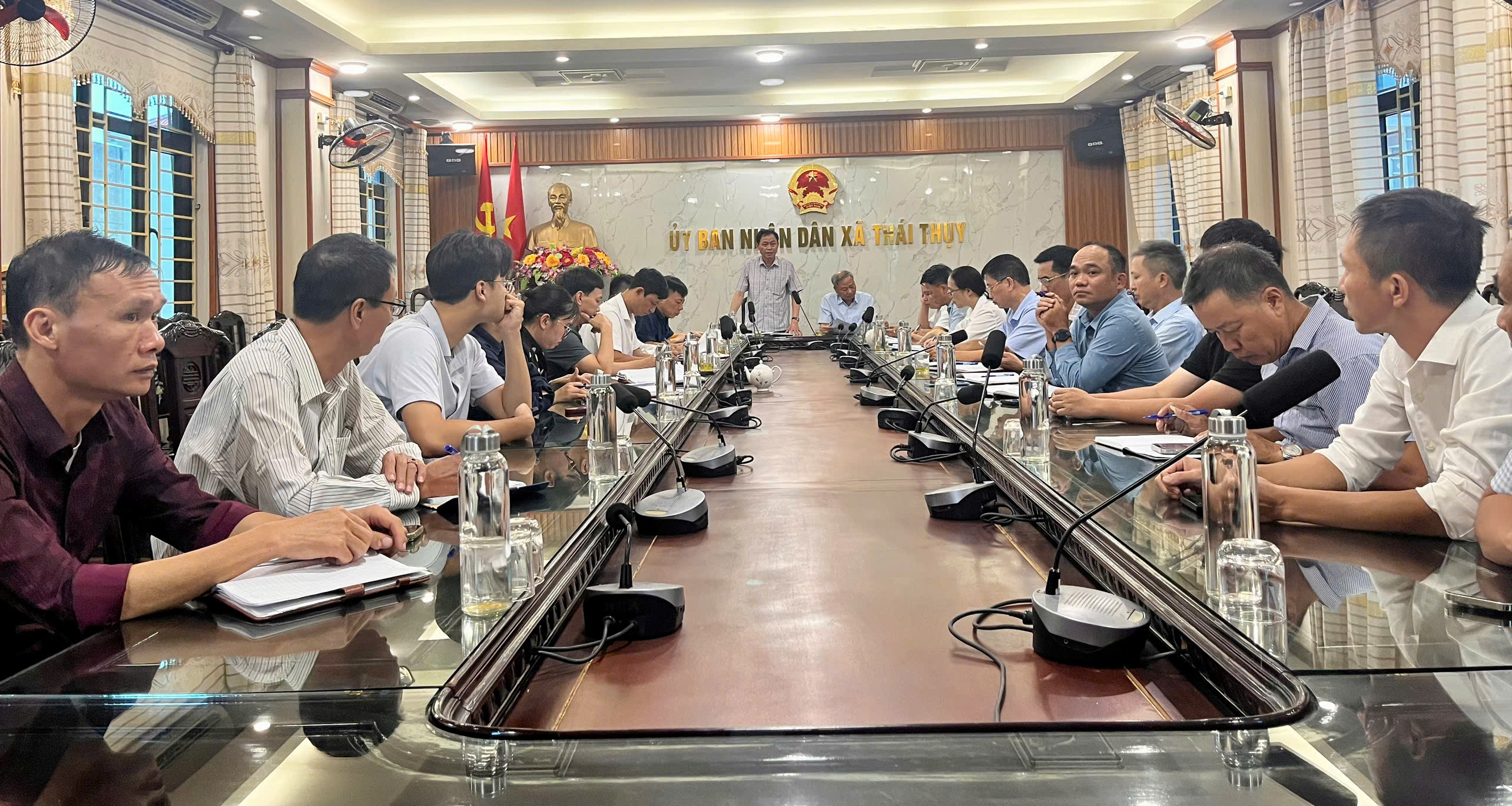 Thường trực Đảng ủy xã Thái Thụy tổ chức buổi làm việc với Ban Quản lý dự án đầu tư xây dựng xã về tình hình triển khai các dự án, tiến độ giải ngân vốn đầu tư công và nhiệm vụ trọng tâm năm 2027