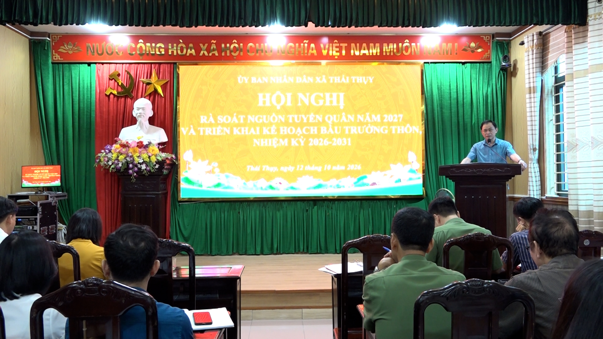 XÃ THÁI THỤY TRIỂN KHAI CÔNG TÁC RÀ SOÁT NGUỒN TUYỂN QUÂN NĂM 2027 VÀ KẾ HOẠCH BẦU TRƯỞNG THÔN NHIỆM KỲ 2026–2031