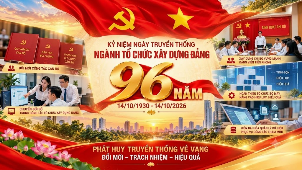 KỶ NIỆM 96 NĂM NGÀY TRUYỀN THỐNG NGÀNH TỔ CHỨC XÂY DỰNG ĐẢNG (14/10/1930 – 14/10/2026)